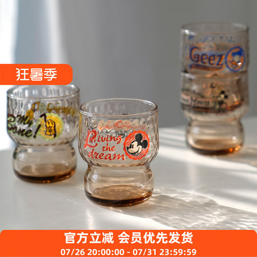 ADERIA玻璃居家迪士尼可堆叠杯子