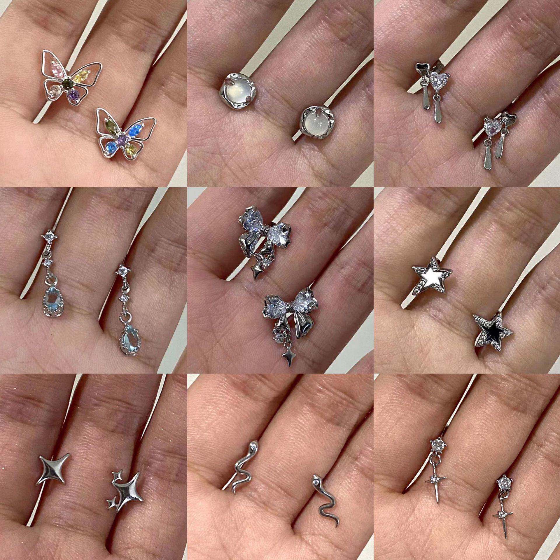 小红书爆款白月光耳钉女ins小众高级设计感小巧耳环百搭锆石耳饰