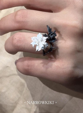 《双相情感障碍》概念设计戒指 黑白双色曼陀罗 纯银