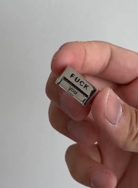 反对一切的戒指可旋转解压精神状态FUCK叛逆be like复古高级