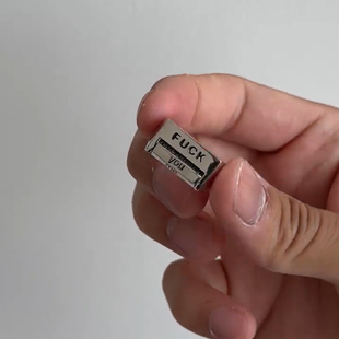 反对一切的戒指可旋转解压精神状态FUCK叛逆be like复古高级