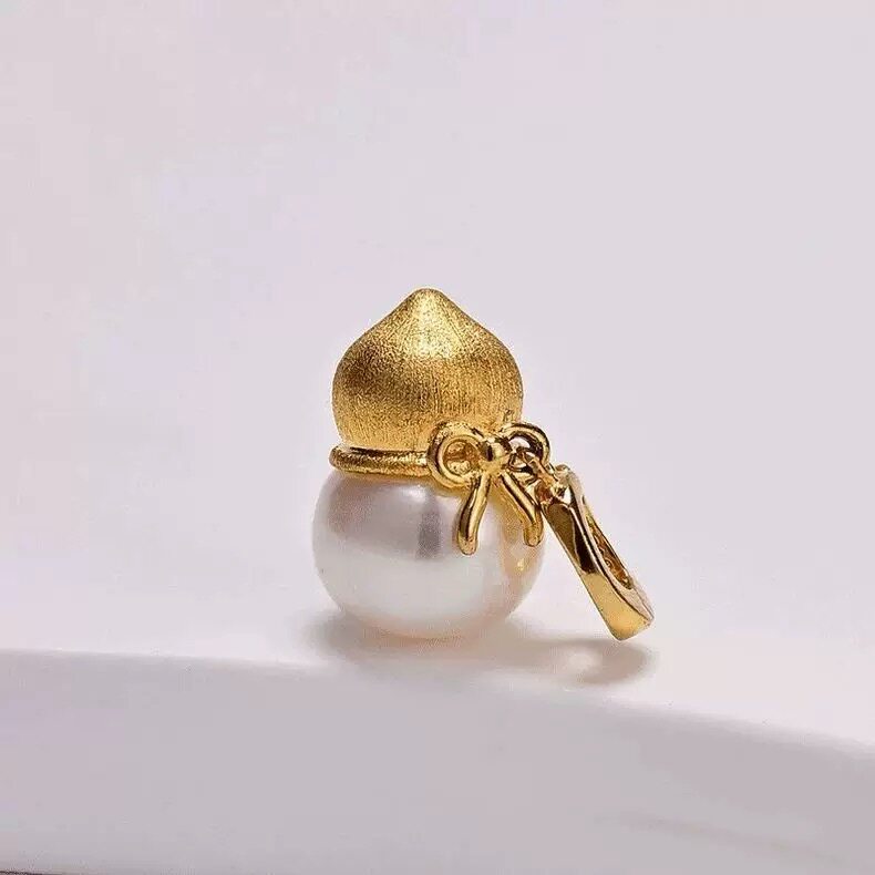 金色葫芦珍珠小提溜万能扣吊坠手链项链挂件精致高颜值百搭配件图片