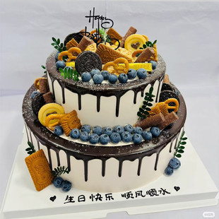 双层巧克力生日蛋糕广元市青川剑阁朝天区旺苍苍溪县全国同城配送