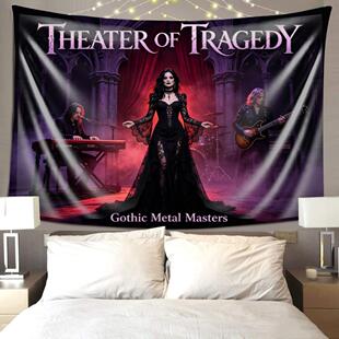 Theater Of Tragedy悲情剧院摇滚吉他装饰挂旗海报背景墙布挂布