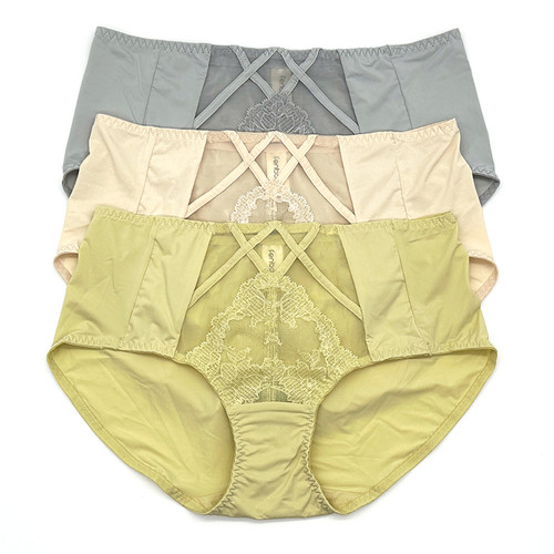 芬铂女士性感蕾丝舒适透气中腰平角裤3123K搭配3123HB 3123J文胸