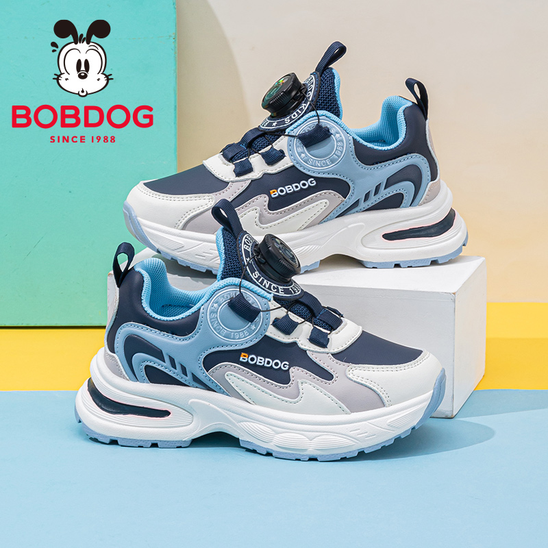 巴布豆童鞋男童鞋子2025新款秋季男孩大童男款二棉鞋儿童运动鞋女