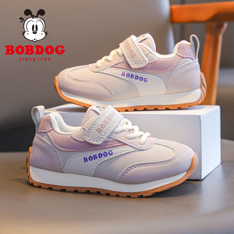 巴布豆童鞋女童鞋子2025新款春季小女孩跑步鞋春秋学生校园运动鞋