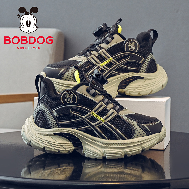 巴布豆童鞋男童鞋子加绒鞋冬季2025新款儿童运动鞋男孩加厚二棉鞋