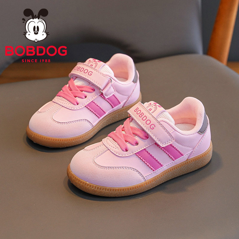 巴布豆童鞋女童鞋子2025新款小女孩德训鞋秋季儿童女鞋女宝运动鞋