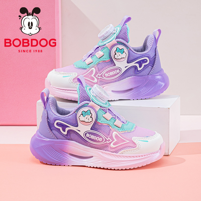 巴布豆童鞋女童运动鞋2025新款秋季女孩跑步鞋女宝鞋子女童休闲鞋