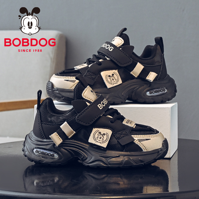 巴布豆童鞋女童运动鞋2025新款秋季女孩老爹鞋女款二棉鞋女宝鞋子