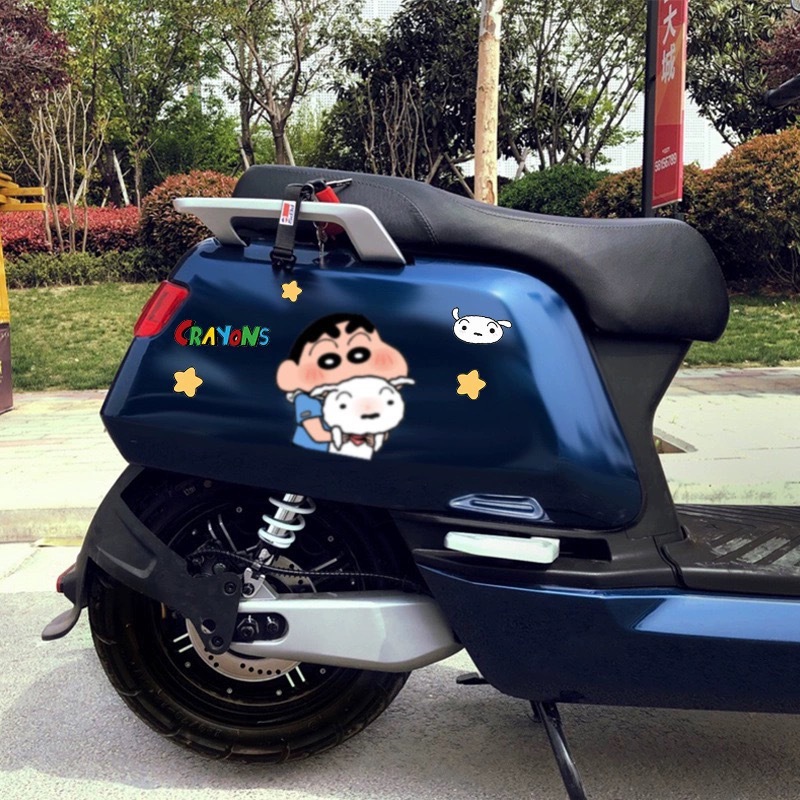 电瓶车可爱蜡笔小新贴画卡通电动