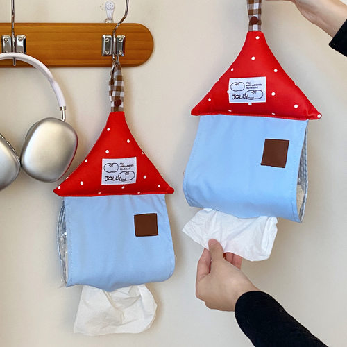 原创波点小房子纸巾抽新款创意卧