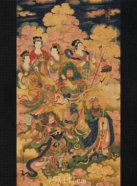 王勤天龙八部罗义R女众仙图艺术微喷打印复制画国画人物装饰画