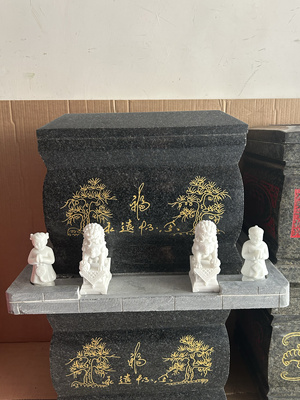 高档石材骨灰盒花岗岩石棺整石雕刻石箱保护箱石盒墓穴骨灰保护罩