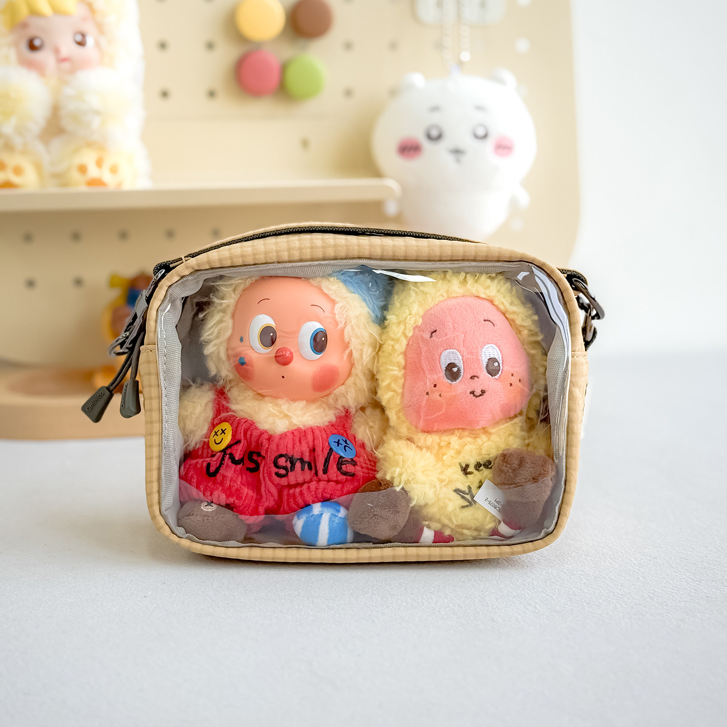 Qminica透明娃包手提包小食量痛包棉花娃娃展示包手机包旅行收纳,箱包皮具/热销女包/男包,痛包,淘宝优惠券,粉丝福利购,淘宝优惠卷