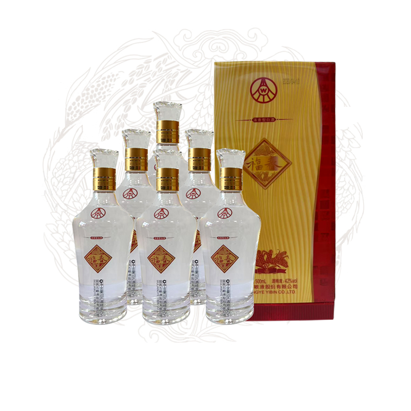 五粮液股份福春42度浓香型白酒500ml*6瓶/箱优级年份酒送礼佳品