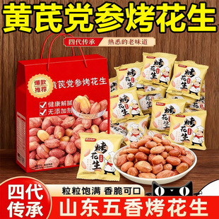 黄芪党参五香烤花生官方旗舰店2025新货脱油酒鬼花生炒货下酒菜