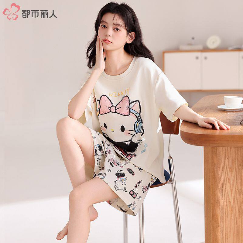 都市丽人2026夏季睡衣女士卡睡衣/家居服套装