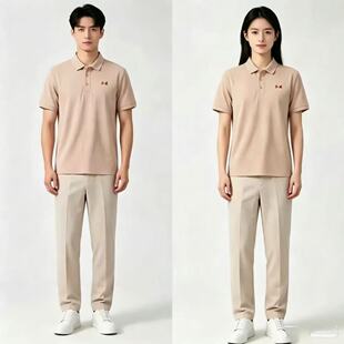 新款红旗POLO衫工作服套装4S店夏季短袖T血销售顾问工装男女套装