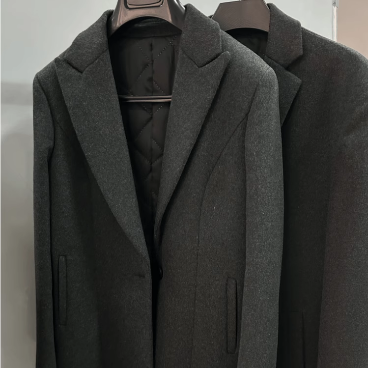 奔驰汽车24新款工作装4S店职业正装销售深空灰毛呢子大衣深灰外套,男装,休闲西服,淘宝优惠券,粉丝福利购,淘宝优惠卷