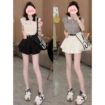 无袖上衣T套装显瘦休闲裙裤