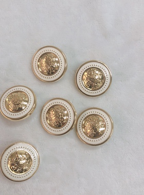 AFF/复古金属手缝扣女小香风大衣双面呢男西装外套扣钮扣30