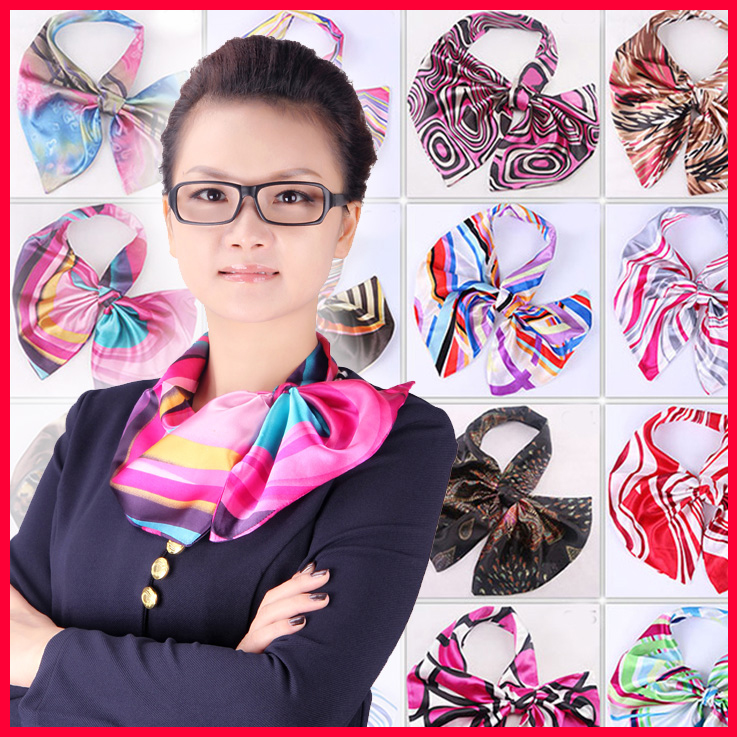 春秋商务小方巾电信银行空姐百变