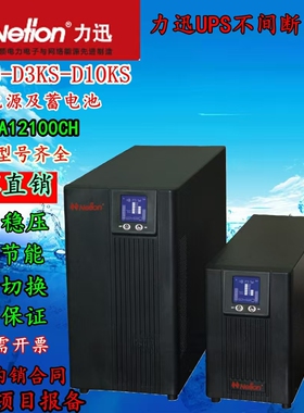Netion力迅UPS电源D3KSD6KSD10K-60K蓄电池12V7AH17A24A38A65A100