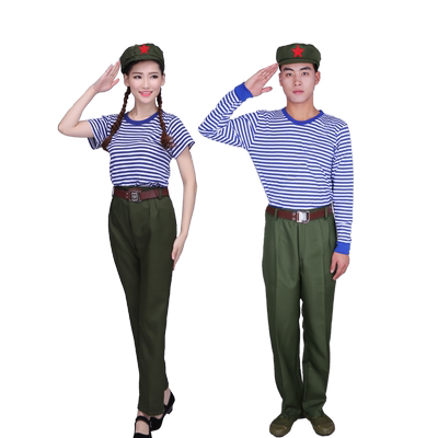 男女海魂衫演出服套装