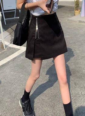 短裙裙裤显瘦黑色防走光半身裙高腰裙子2026新款大码不规则时尚