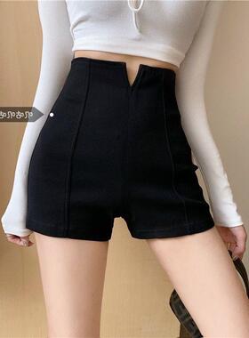 子女妹妹胖休闲显瘦百搭热裤女裤新款潮流黑色夏大码短裤性感高腰