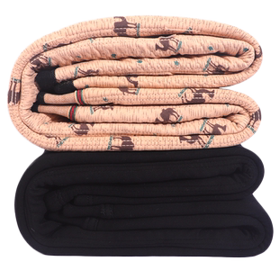 雅鹿驼绒棉裤女冬季加绒加厚男士大码宽松保暖裤女中老年高腰绒裤