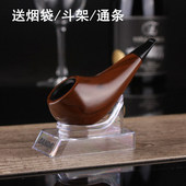 烟斗手工实木烟斗石楠木纹烟斗老式 烟斗烟嘴 复古过滤烟斗烟袋男士