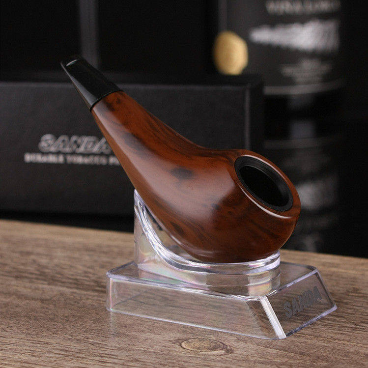 三达SD102直式烟斗经典怀旧弯式烟斗树脂胶木铜芯循环过滤烟斗