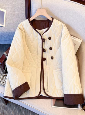 撞色拼接棉服外套