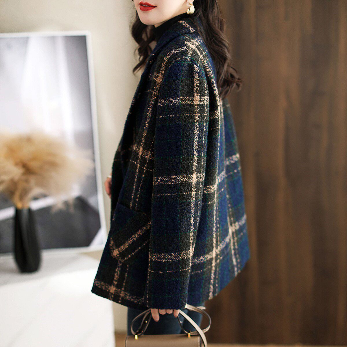 CLEARANCE BIG LUXURY BRAND TAIL GOODS ITALIAN CUT STANDARD TAIL SINGLE WOOLEN COAT EUROPEAN GOODS WOMENS TOP AUTUMN AND WINTER