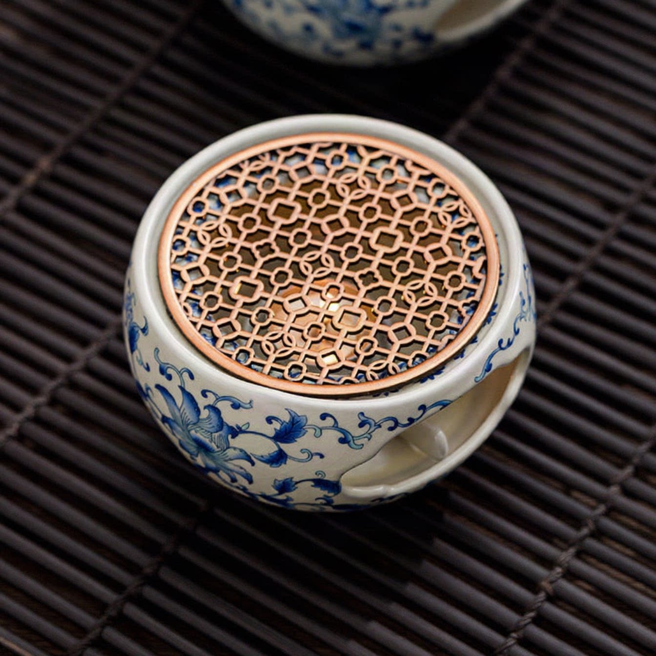 米黄汝窑陶瓷温酒器黄酒壶茶具套装白酒烫酒茶杯茶炉家用蜡烛加热