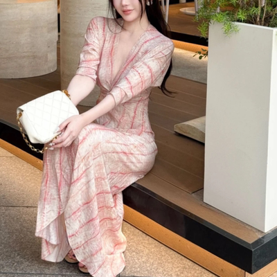 清冷法式优雅日常气质连衣裙