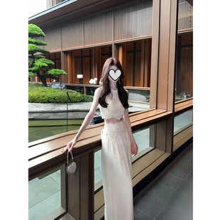 女 卢浮幻境 优雅甜美精致睫毛蕾丝上衣 长裙套装