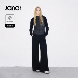 Jamor加墨时尚藏青色两件套套装2025冬季新款