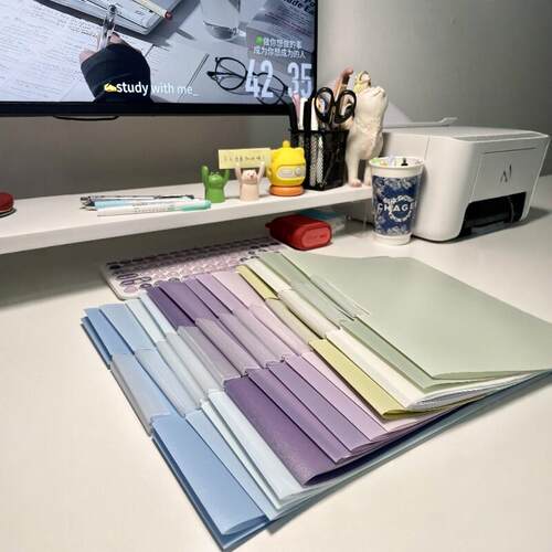 考研A4透明插页试卷夹5个装