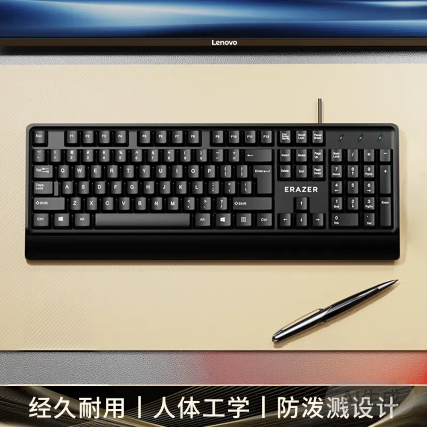 联想生态品牌异能者有线电脑键盘商务办公套装笔记本外接通用usb
