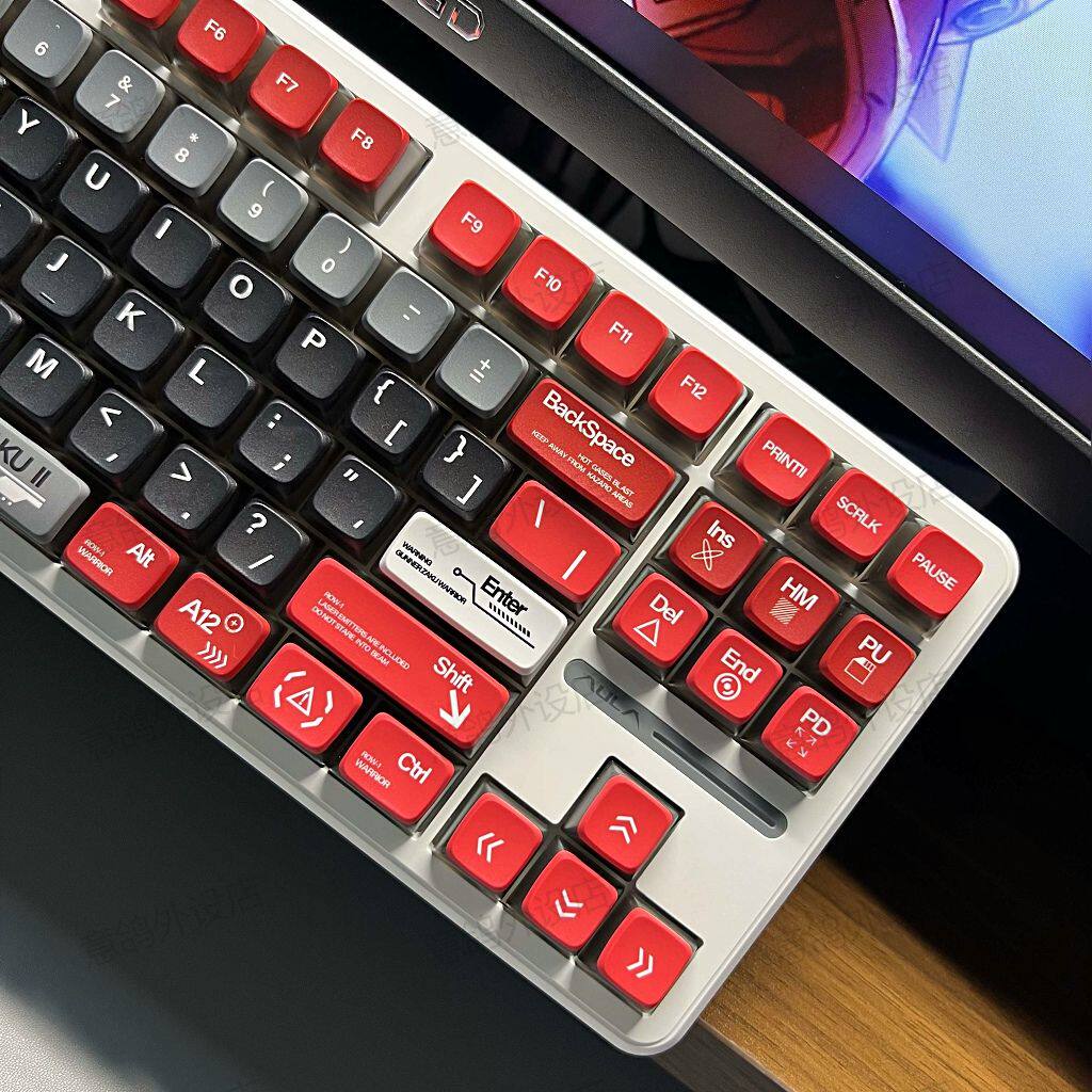 GUNDAM ZAKU ZAKU WARRIOR KEYCAP SIDE PENETRATION FIVE SIDES SUBLIMATION MDA HIGH WOOTING MAGNETIC SHAFT DAREDEVIL RAIN 75