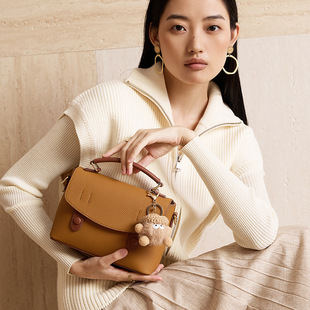 头层牛皮流行包剑桥包女士冬季新款潮高级感手提包百搭单肩斜挎包