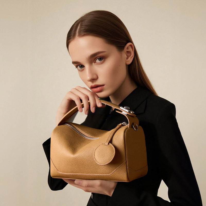 TOGO头层牛皮女包时尚真皮波士顿包包百搭潮流手提斜挎包,箱包皮具/热销女包/男包,托特包,淘宝优惠券,粉丝福利购,淘宝优惠卷