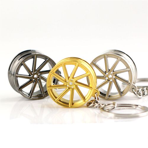 VOSSEN金属轮毂钥匙扣圈链汽车改装AMG腰挂件JDM HF改装钥匙扣