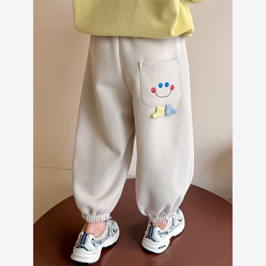 女小童笑脸运动卫裤春秋