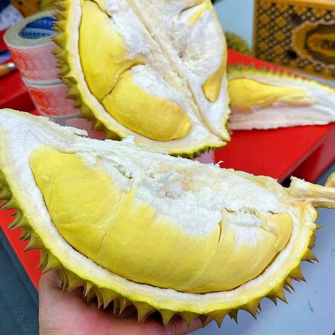 泰国金刺吉质树熟金枕榴莲果干包黄肉熟果鲜果