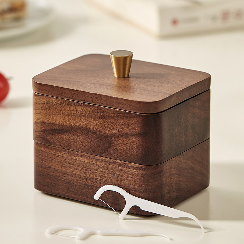 实木牙线盒收纳盒家用高档牙签筒棉签盒个性创意轻奢牙签盒ins风,收纳整理,牙签盒,淘宝优惠券,粉丝福利购,淘宝优惠卷